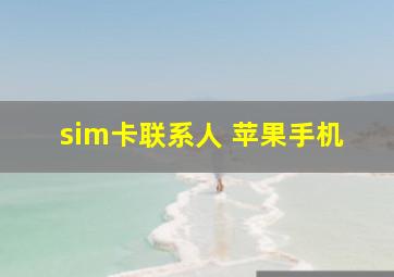 sim卡联系人 苹果手机